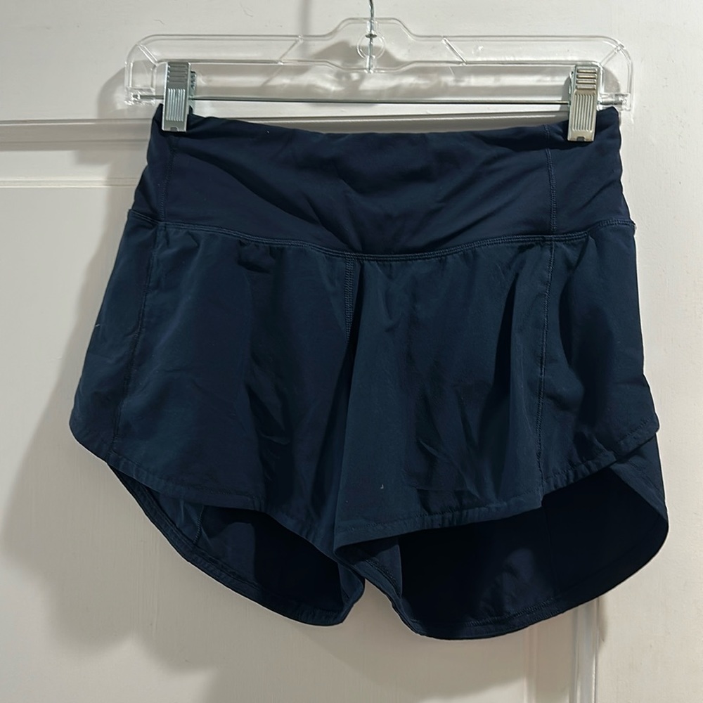 Navy lululemon shorts